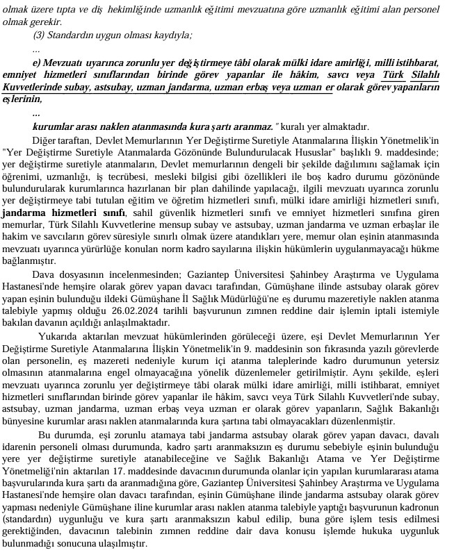 Naklen Atama Talebinin Reddine İtiraz