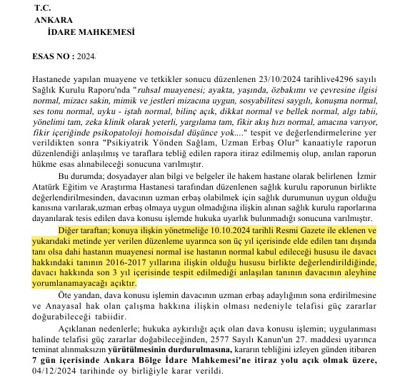 Sahil Güvenlik Komutanlığı Uzman Erbaş Alımı Elenme Davası